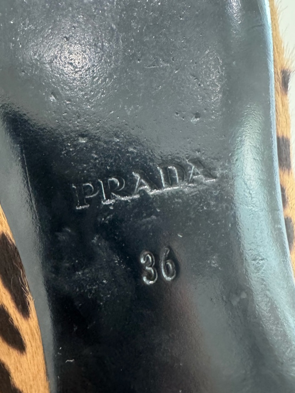PRADA Vintage Calf Hair Leopard leather loafers - Picture 5 of 12